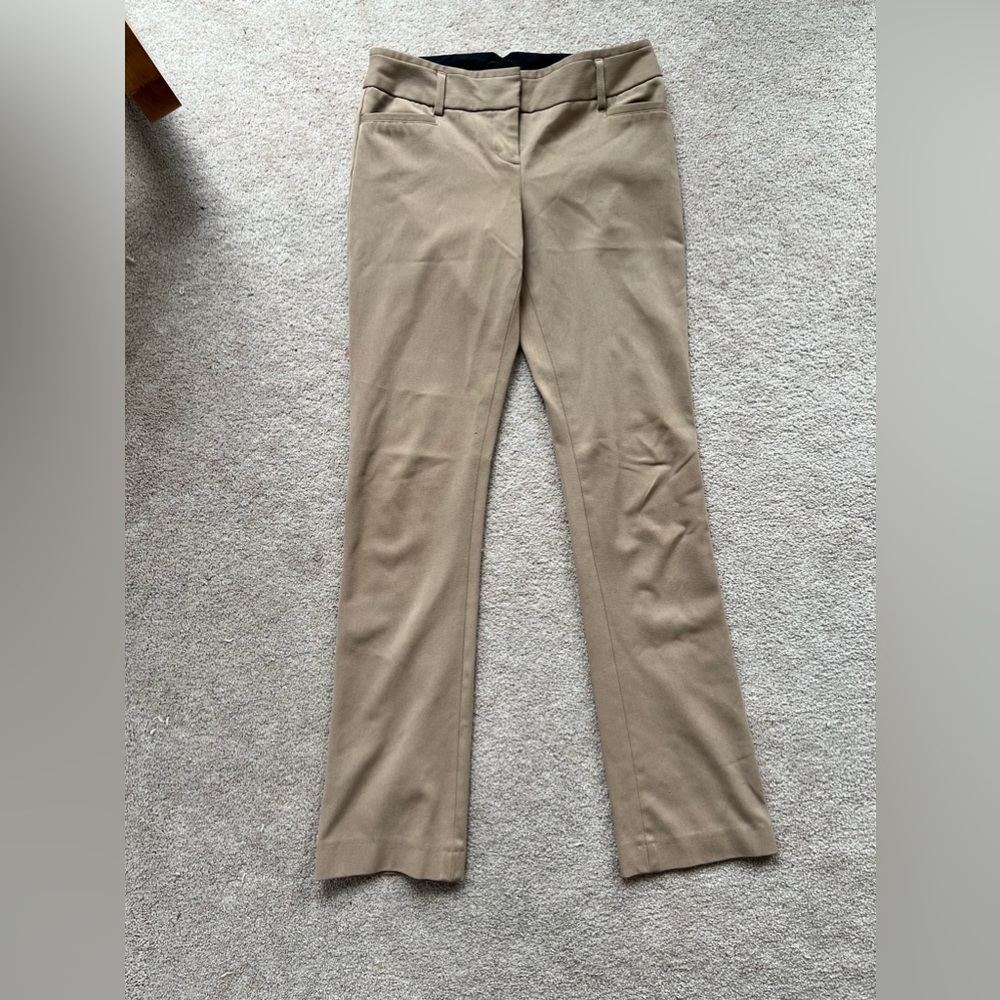Express Columnist Bootcut Flare Work Pants In Tan - image 1